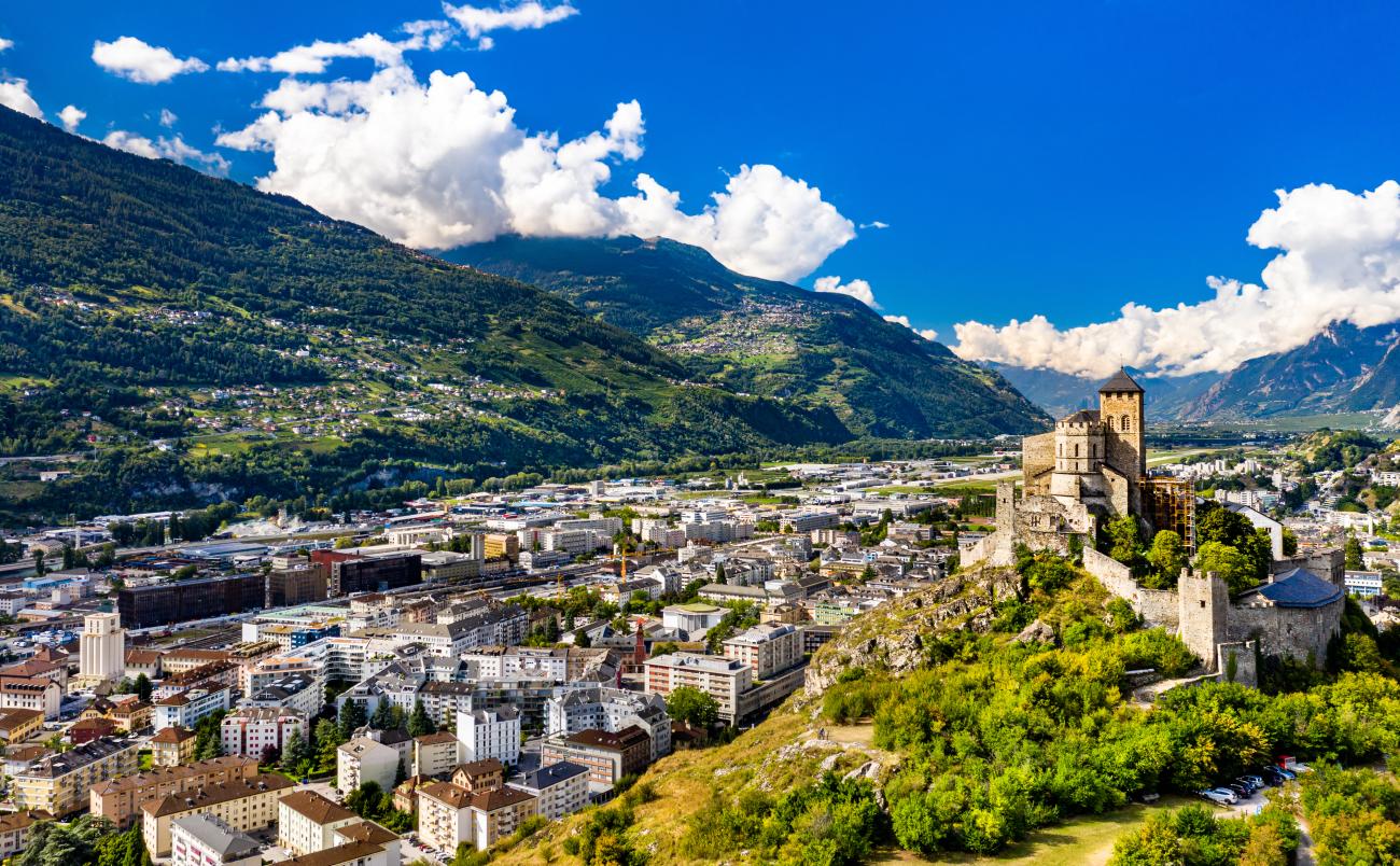 Vue Sion Château Valère Colline